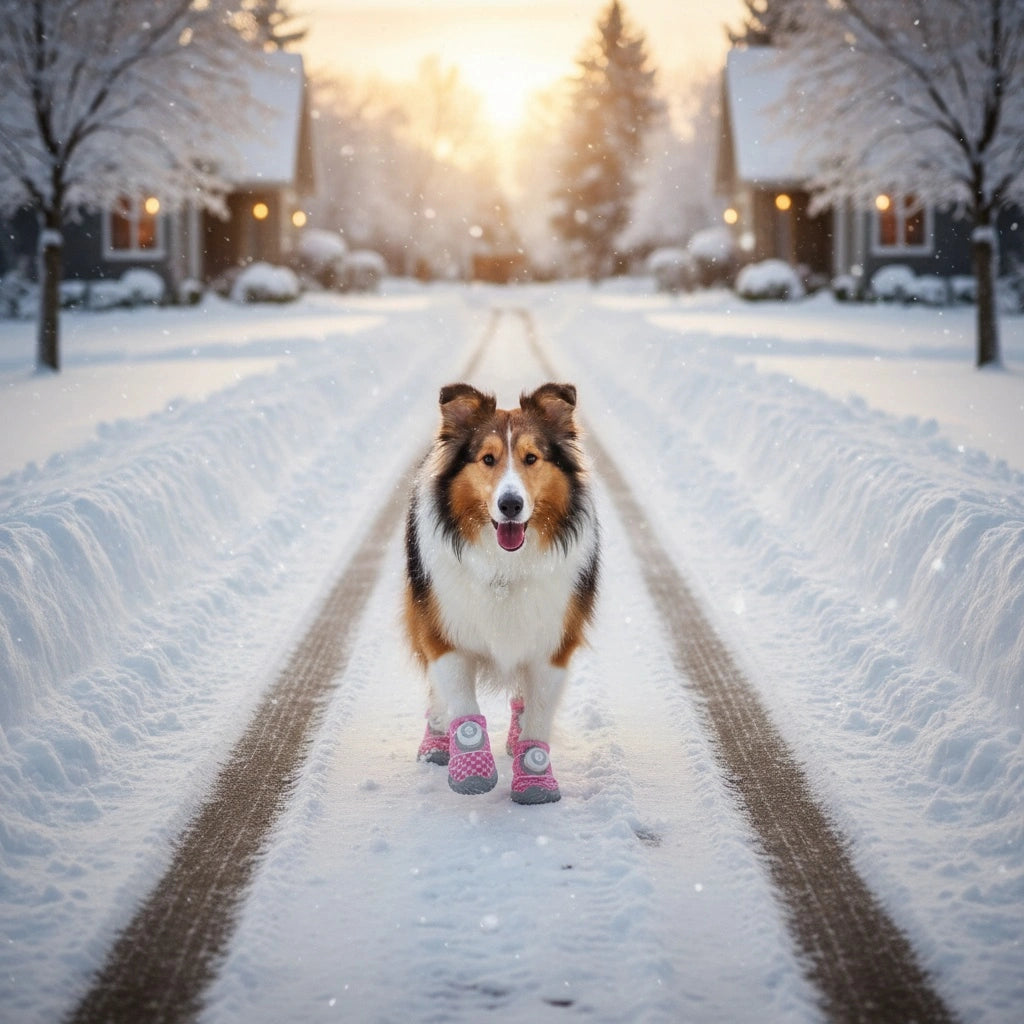 Set 4 pcs Dog Boots 🐶 All-Weather Protective Dog Shoes