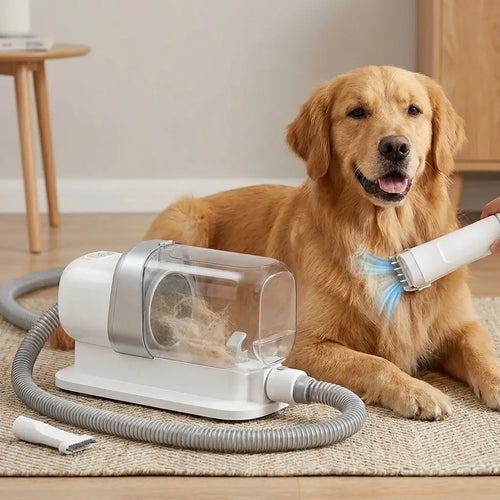 Pet Grooming Vacuum for Dogs & Cats Quite 5-in-1 Shedding Hair