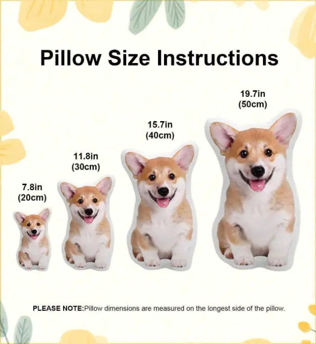 Personalized Pet Pillow - Custom Dog, Cat Photo Shaped Pillow